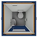 Sanitärcontainer 5′ WC-Box – 1.200 × 1.400 mm