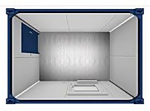 Büro- / Mannschaftscontainer 10′ mit engen Stapleraufnahmen 2,989 × 2,435 mm