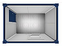 Büro- / Mannschaftscontainer 10′ – 2,989 × 2,435 mm